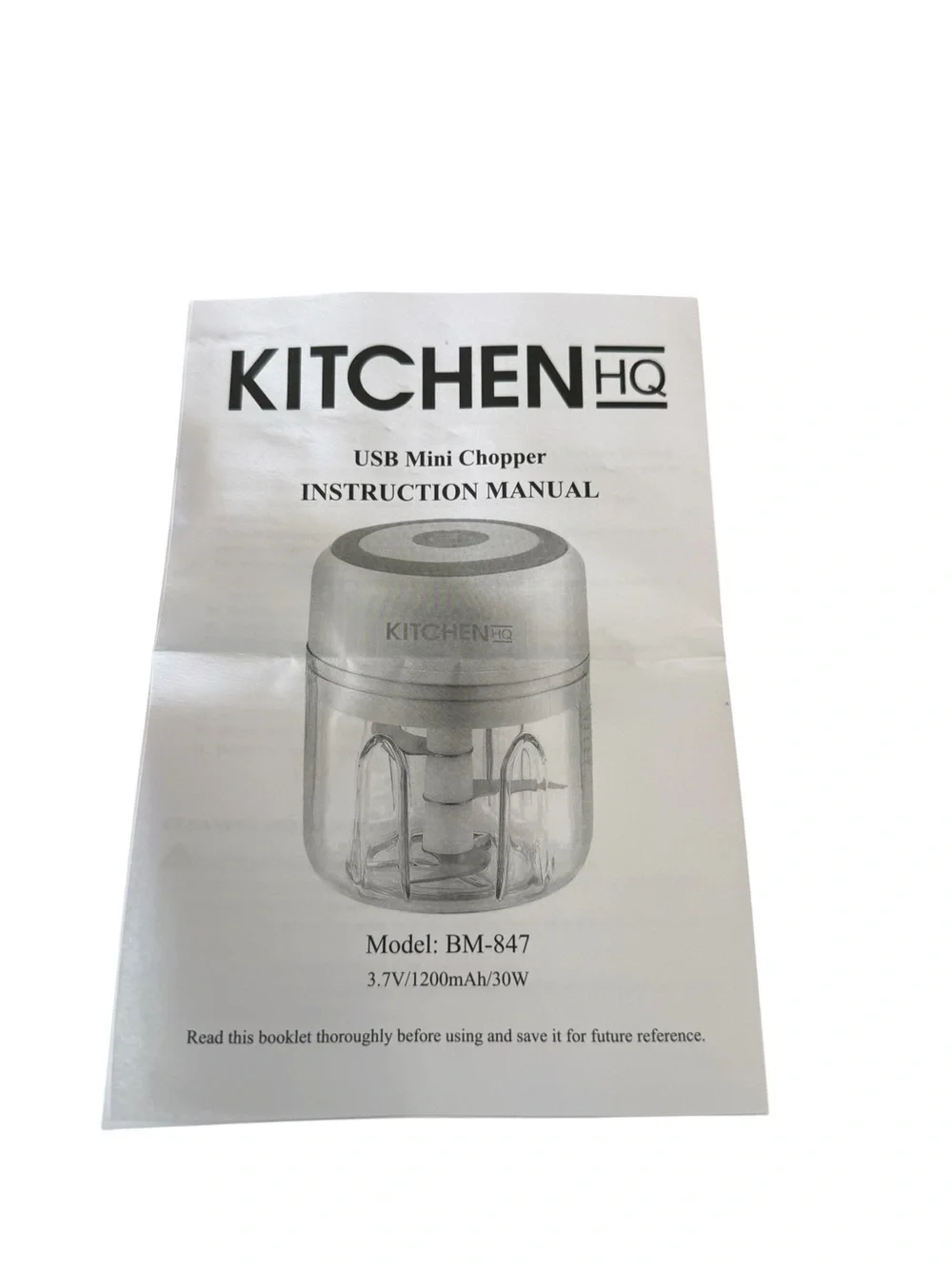 Kitchen HQ NIB Portable, Rechargeable Mini Chopper, black